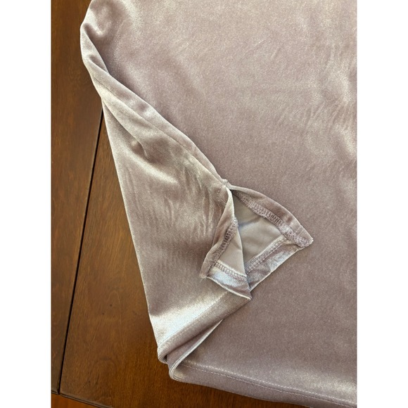 Old Navy Velvet T-Shirt Casual Short Sleeve Top‎ Soft Pink Women's L Luxe EUC - Picture 5 of 8